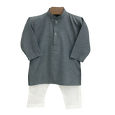 Baby Boy Blue Cotton Kurta Trouser Set