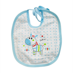 Blue Zebra Plastic Bib