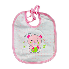 Pink Honey Bear Plastic Bib