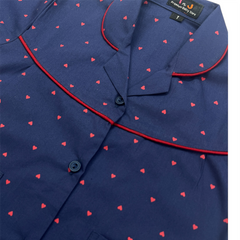Red Hearts Cotton Night Suit