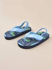 Boys Blue Flip Flop Crocodile Slippers