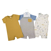 Baby Boy 3PC Dino Romper Set