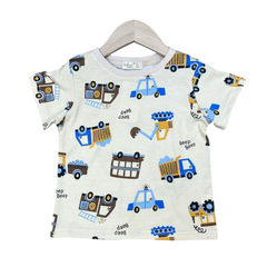 Baby Boy Excavator Design T-Shirt