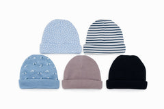5 Pcs Infant Round Cap Set