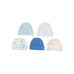 5 Pcs Infant Round Cap Set