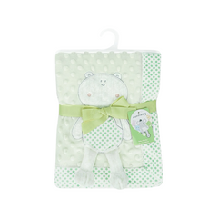 Green Blanket With Bell Toy