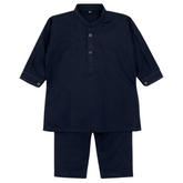 Baby Boy Blue Wash-N-Wear Kurta Trouser Set