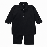 Baby Boy Black Wash & Wear Kurta Trouser Set