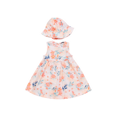 Baby Girl Stylish Pink Cotton Floral Dress