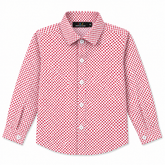 Baby Boy Red Checkered Shirt