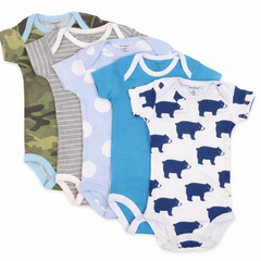 0-3 Month Half Sleeves 5PC Body suit Sets