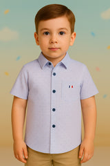 Boy Light Blue Half Sleeves Shirt