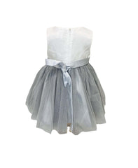 Grey Floral Partywear Frock