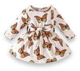 2PC Butterfly Full Sleeves Frock