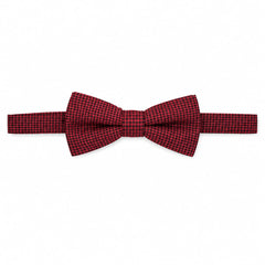 Maroon Checkered Bow Tie