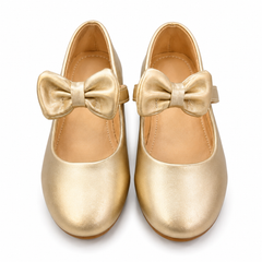 Baby Girl Golden Bow Pumps