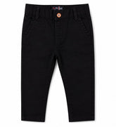 Baby Boy Black Cotton Pant