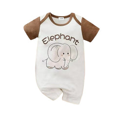 Baby Boy Half Sleeves Elephant Romper