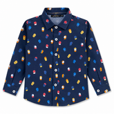 Baby Boy Blue Printed Shirt
