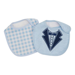 2PK Blue Bib Set