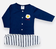 2PC Pajama Suit in Navy Blue