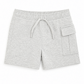 Baby Boy Round Lastic Shorts - Grey