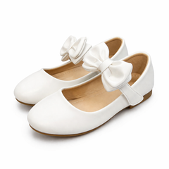 Baby Girl White Bow Pumps