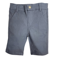 Grey Cotton Shorts-Adjustable Lastic