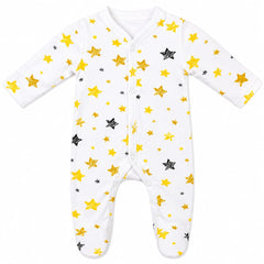 Golden Star Closed Feet Romper