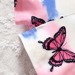 Butterfly Jump Suit-Baby Girl Colourful Sleeveless Jumper