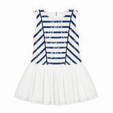 Blue Stripes Baby Girl Frock