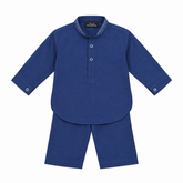 Baby Boy Blue Boski Kurta Trouser Set