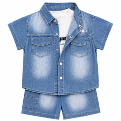 Baby Boy 3PC Cotton Denim Suit