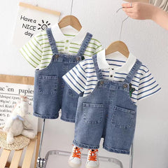 2PC Baby Boy Dungaree Suit
