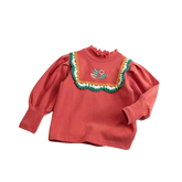 Flower Sweat T-Shirt Dark Peach