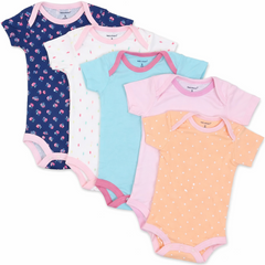 0-3 Month Half Sleeves 5PC Body suit Sets