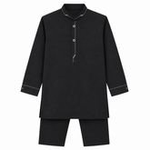 Black Embroidered Kurta Shalwar