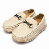 Baby Boy Off White Loafers Shoes – Soft Sole Party Wear