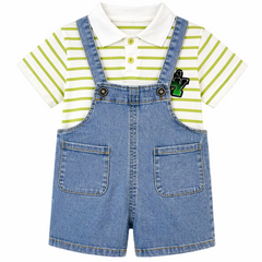 2PC Baby Boy Dungaree Suit