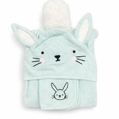Blue Hooded Bath Towel+Face Towel