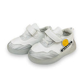 White & Grey Smiley Joggers