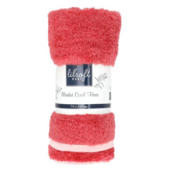 Baby Blanket Coral Fleece Dark Pink