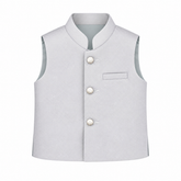 Baby Boy Ash Grey Waistcoat For Kurta Trouser