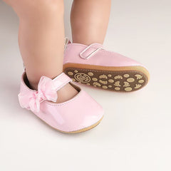 Pink Bow Pre Walker Pumps