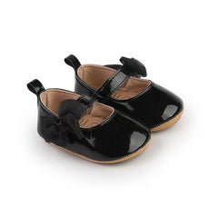 Black Bow Pre Walker Pumps