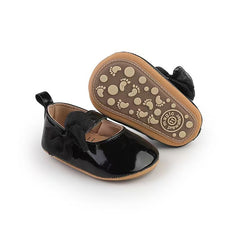 Black Bow Pre Walker Pumps