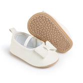 White Shimmer Bow Pumps