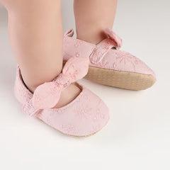 Pink Bow Pre Walker Pumps