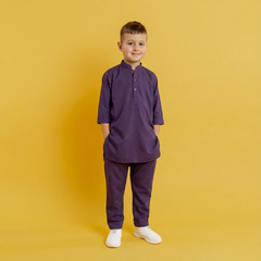 Purple Kurta Shalwar Set