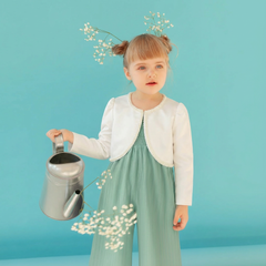 White Silk Pearl Shrug